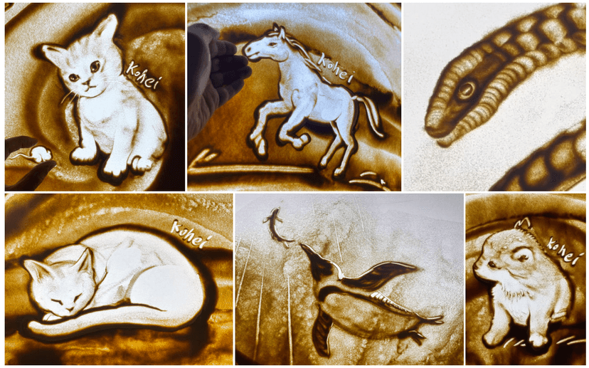 コメントから生まれたサンドアート