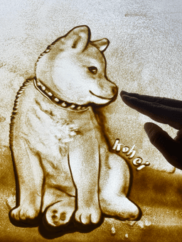 柴犬の描き方(サンドアートリクエスト)